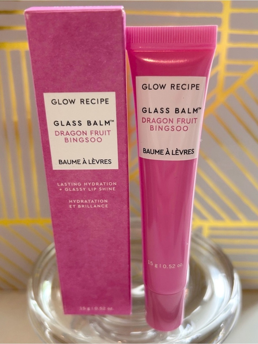 💖🍓 Glow Recipe Glass Balm Dragon Fruit Bingsoo NIB Full Size 🍓💖